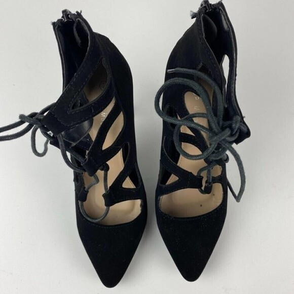 Top Moda Women's Lace Up High Heels Size 7 - Picture 4 of 9